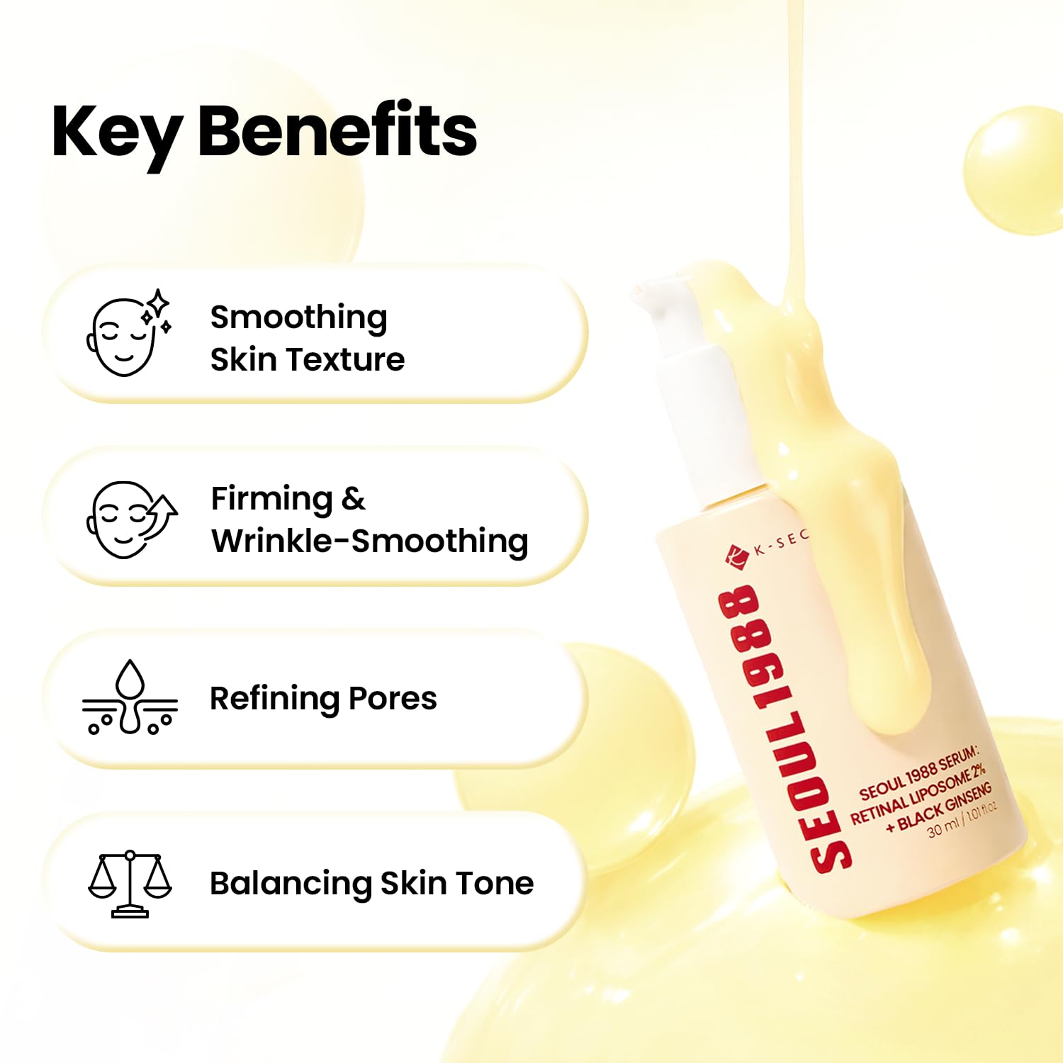 KSECRET - SEOUL 1988 Serum : Retinal Liposome 2% + Black Ginseng 30ml