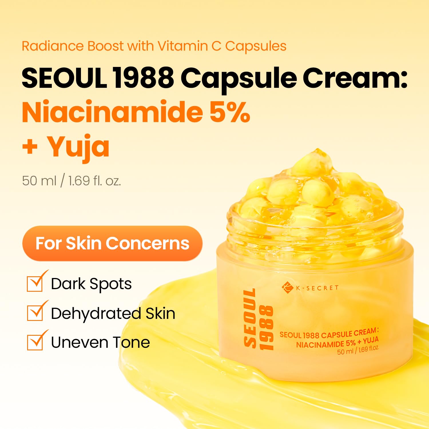 KSECRET - SEOUL 1988 Capsule Cream : Niacinamide 5% + Yuja 50ml