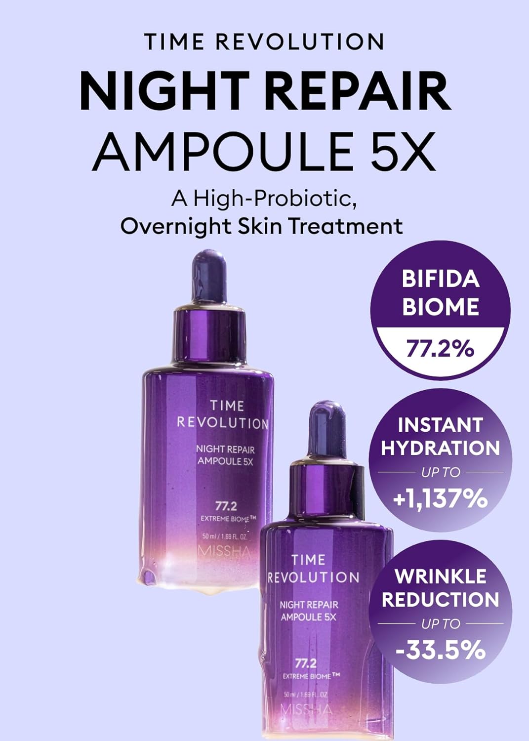MISSHA - Time Revolution Night Repair Ampoule 5X 50ml