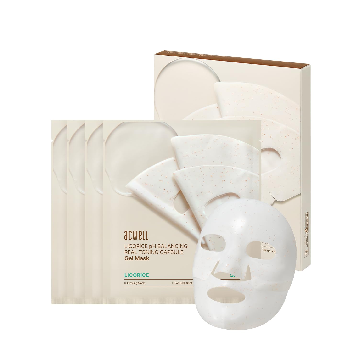 acwell - Licorice pH Balancing Real Toning Capsule Gel Mask Set
