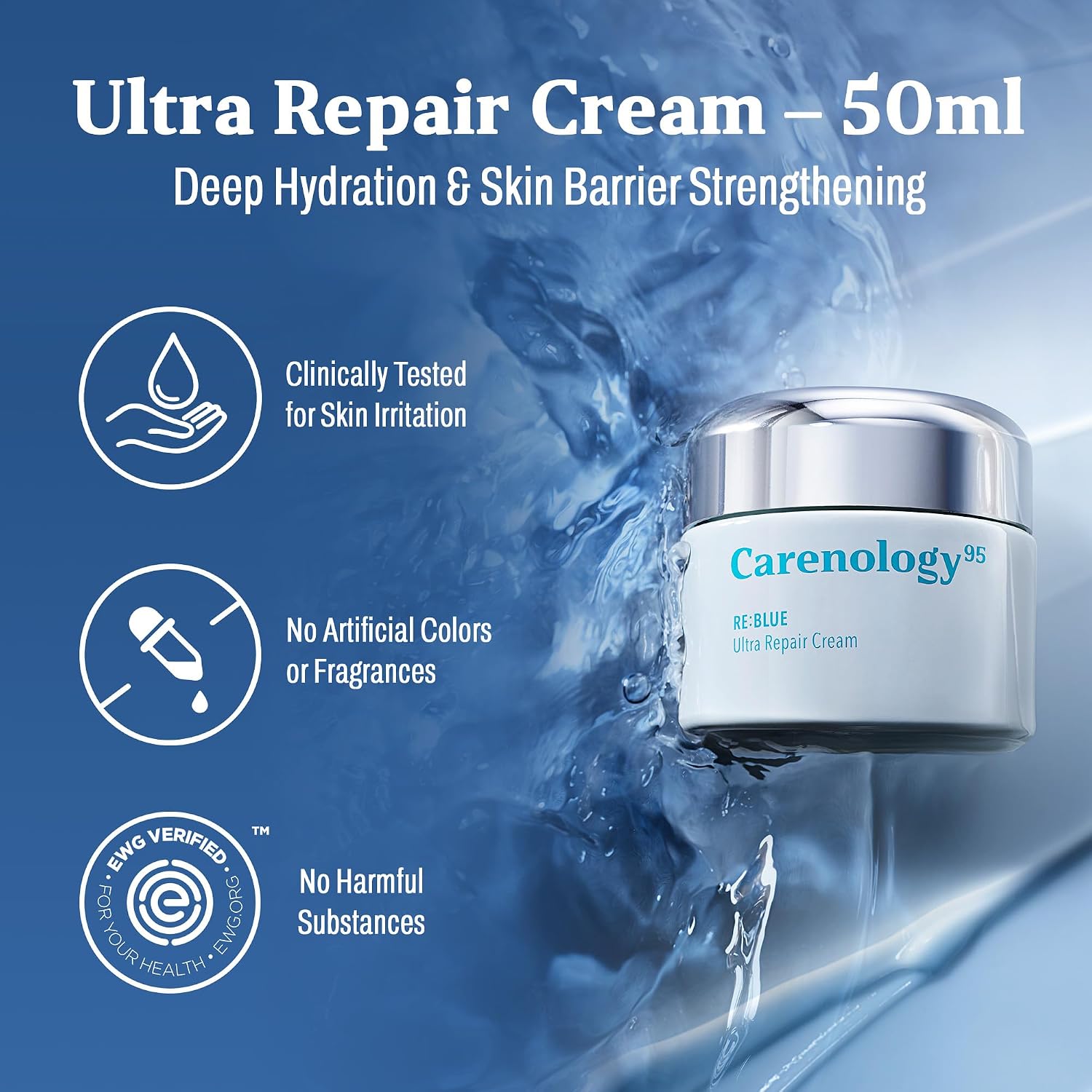 Carenology 95 - RE:BLUE Ultra Repair Cream+ 50ml