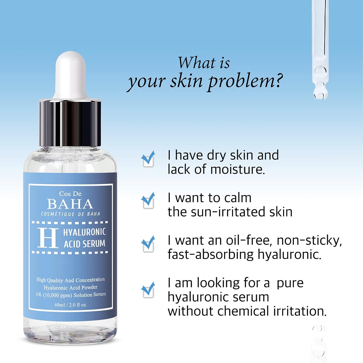 Cos De BAHA - H Hyaluronic Acid Serum 60ml