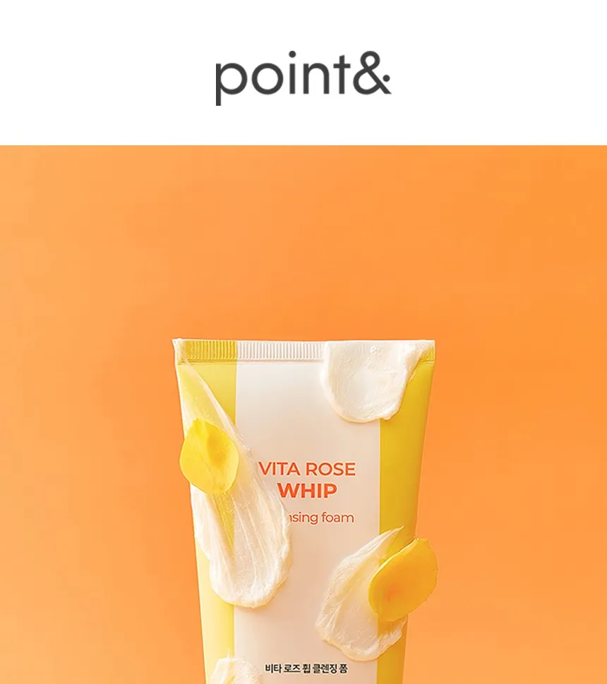 dot solution - point& Vita Rose Whip Cleansing Foam