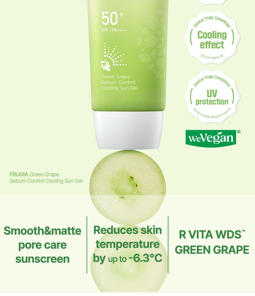FRUDIA - Green Grape Sebum Control Sun Gel 50 g
