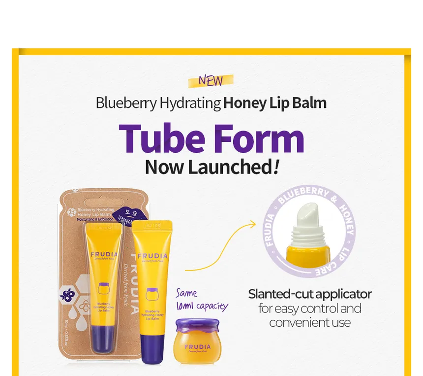 FRUDIA - Blueberry Hydrating Honey Lip Balm Tube