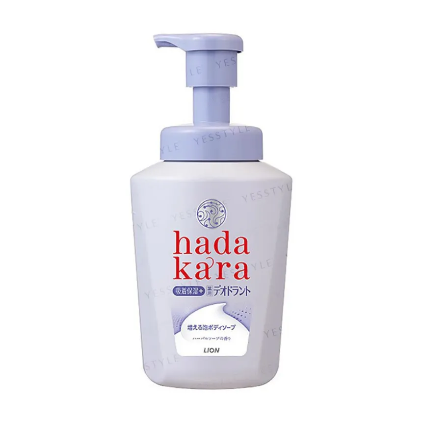 LION - Hadakara Medicated Deodorant Foam Body Soap Herbal Soap 550ml