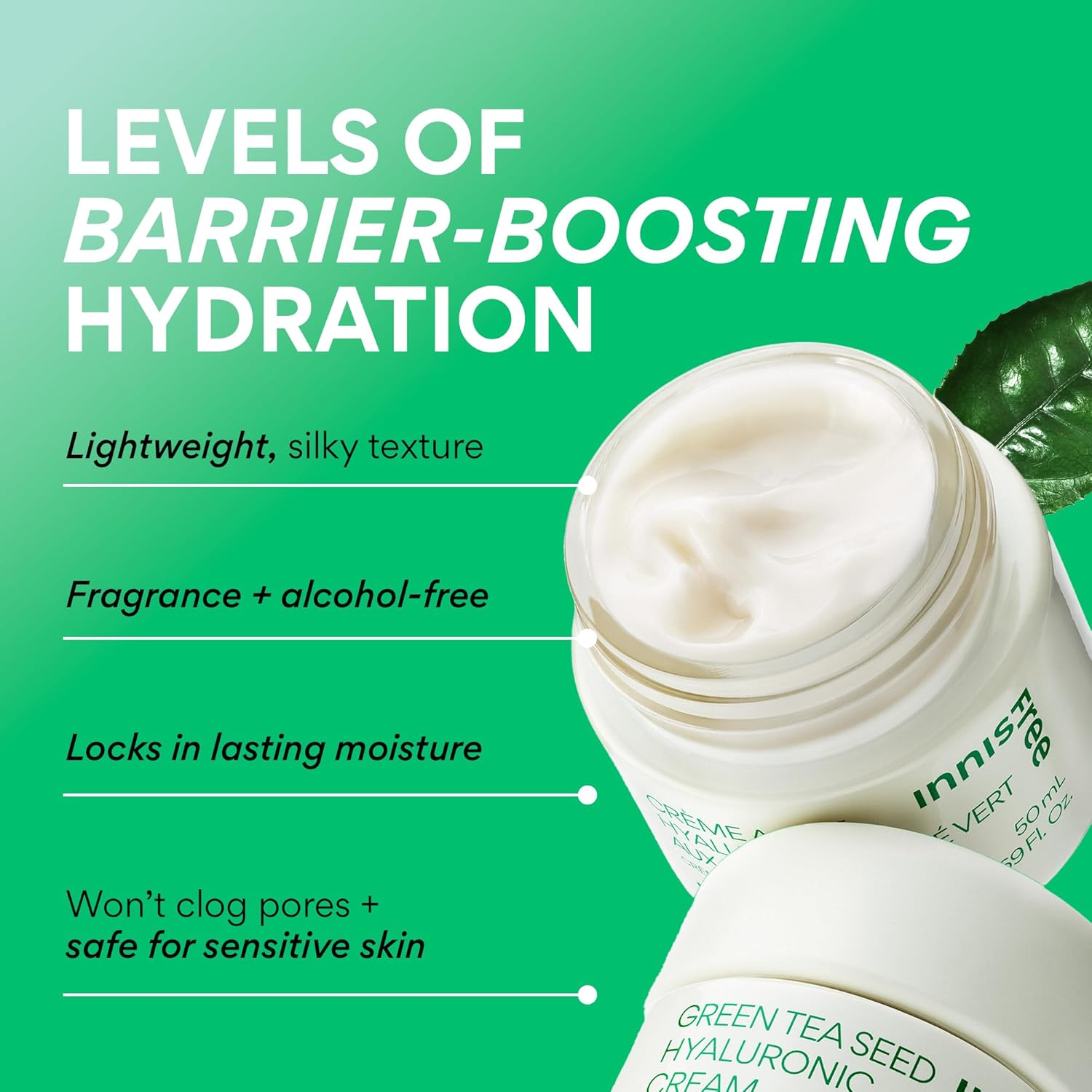 innisfree - Green Tea Seed Hyaluronic Cream  50 ml