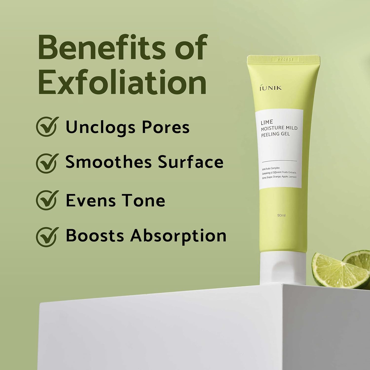 iUNIK - Lime Moisture Mild Peeling Gel 90 ml