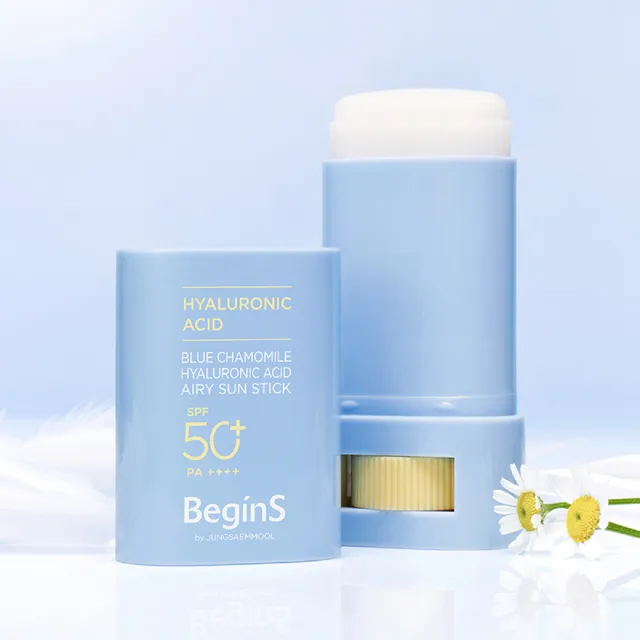 JUNG SAEM MOOL - BeginS Blue Chamomile Hyaluronic Acid Airy Sun Stick 15 g