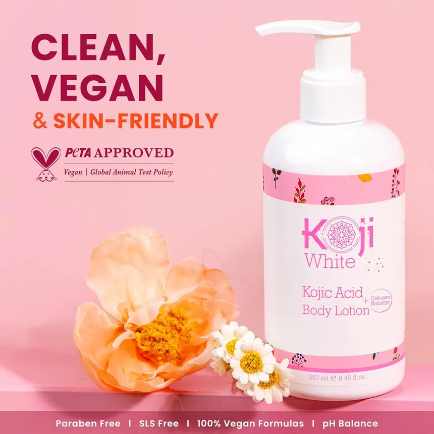 Koji White - Kojic Acid Glowing + Collagen Booster Skin Brightening Body Lotion 250ml