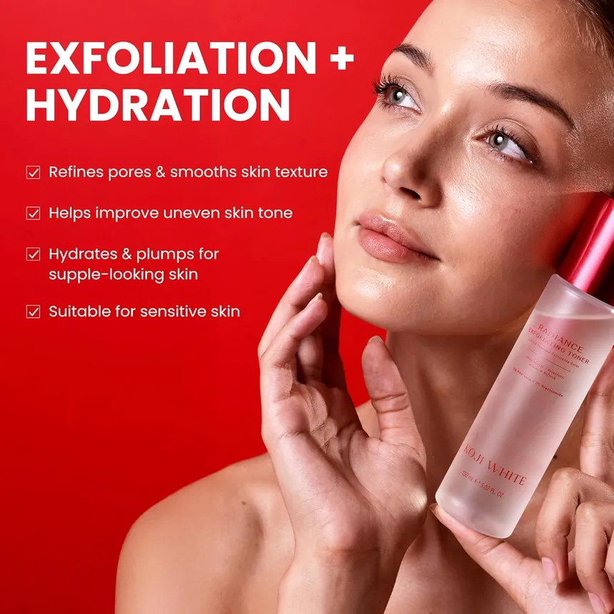 Koji White - Radiance Exfoliating Toner 5% PHA BHA + 2% Niacinamide 150ml