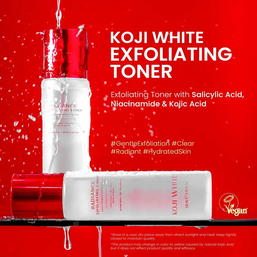 Koji White - Radiance Exfoliating Toner 5% PHA BHA + 2% Niacinamide 150ml