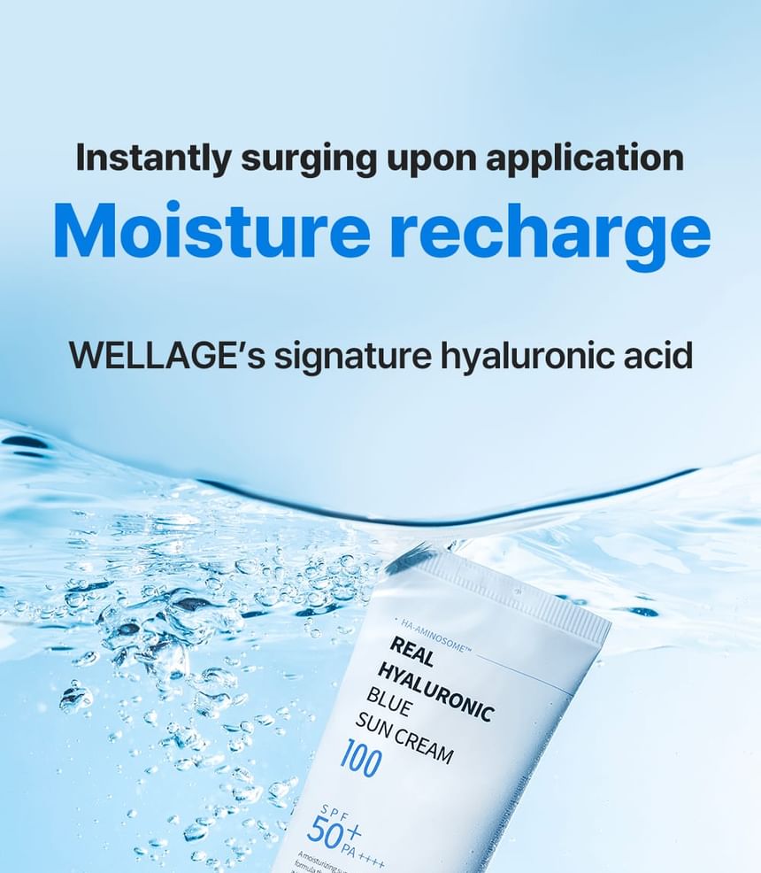 WELLAGE - Real Hyaluronic Blue Sun Cream 50ml