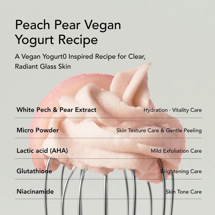 WHIPPED - Peach Pear Vegan Yogurt Face Mask Cleanser 130g
