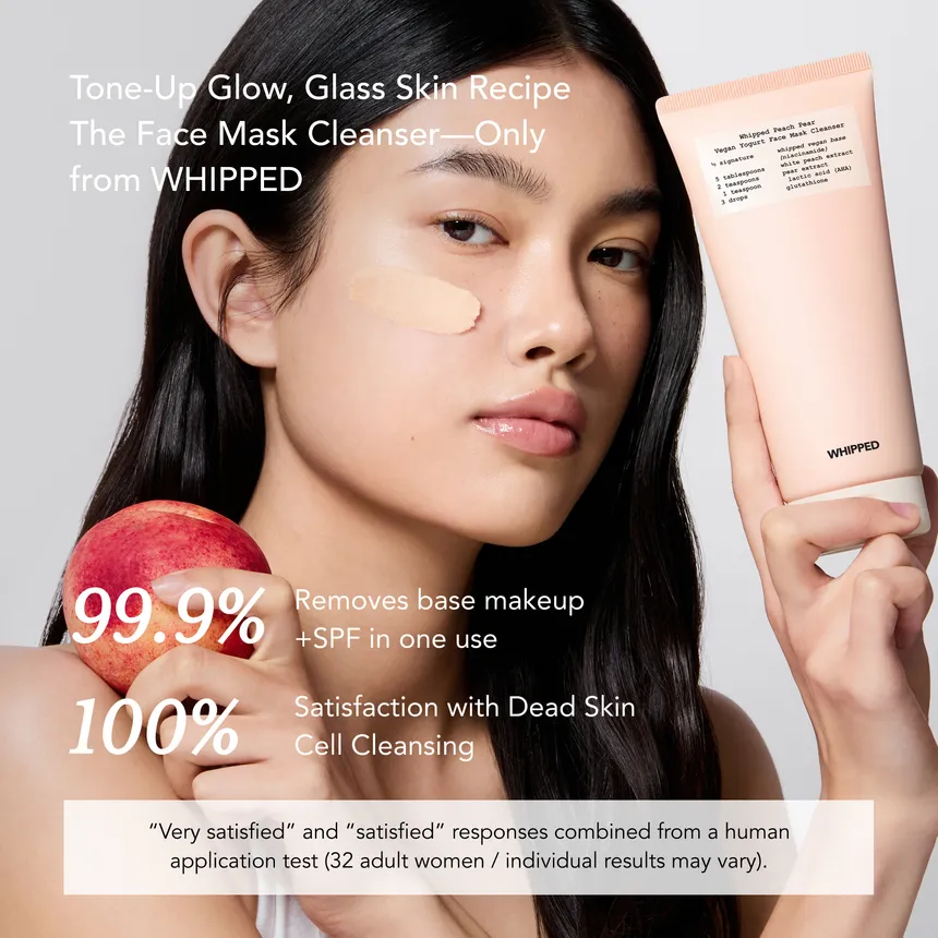 WHIPPED - Peach Pear Vegan Yogurt Face Mask Cleanser 130g