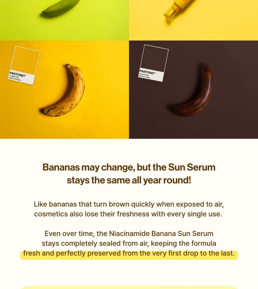 UNLEASHIA - Niacinamide Banana Sun Serum 40ml