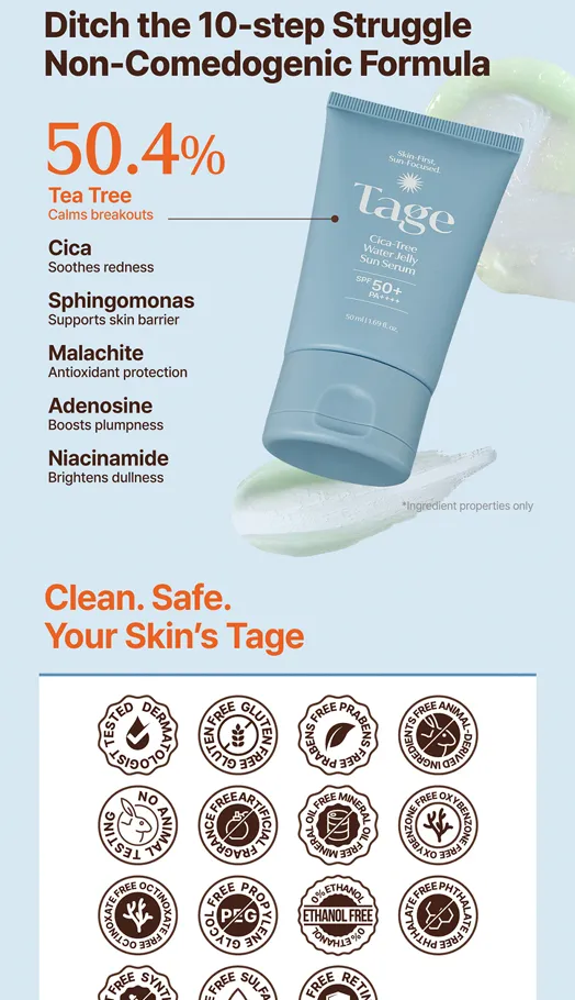 Tage - Cica-Tree Water Jelly Sun Serum 50ml