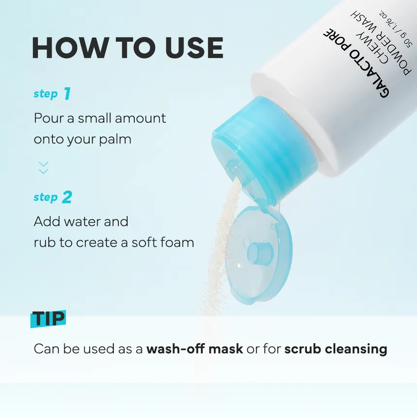 SAM'U - Galacto Pore Chewy Powder Wash 50g