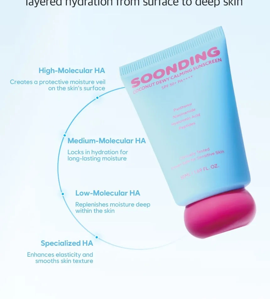 SOONDING - Coconut Dewy Calming Sunscreen 50ml