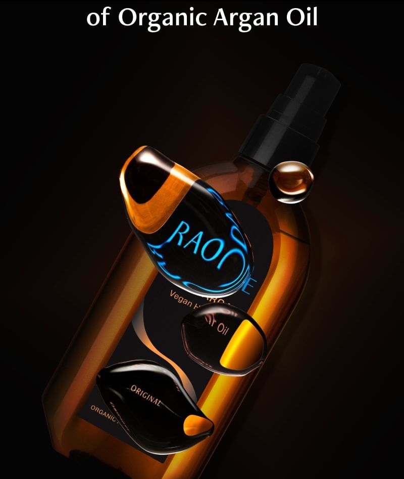RAONNE - Black Argan Vegan Hair Oil 100ml
