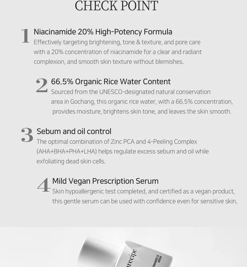 PESTLO - Rejurecipe Niacinamide 20 Serum 30ml