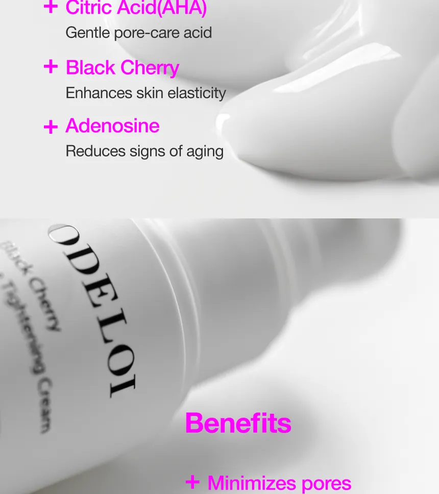 ODELOI - Black Cherry Pore Tightening Cream Luftig 100ml