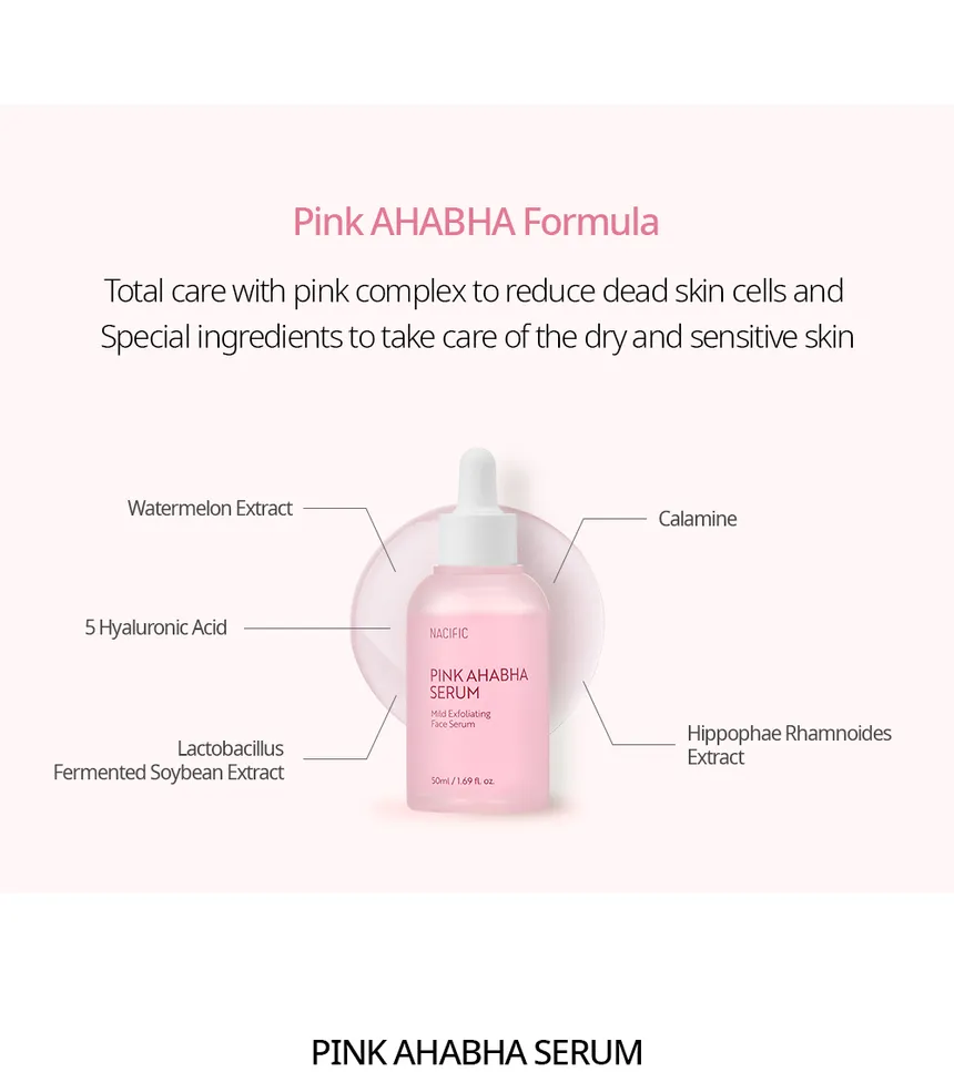 Nacific - Pink AHA BHA Serum 50ml