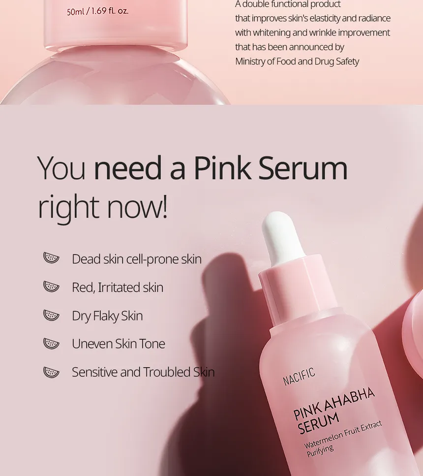 Nacific - Pink AHA BHA Serum 50ml