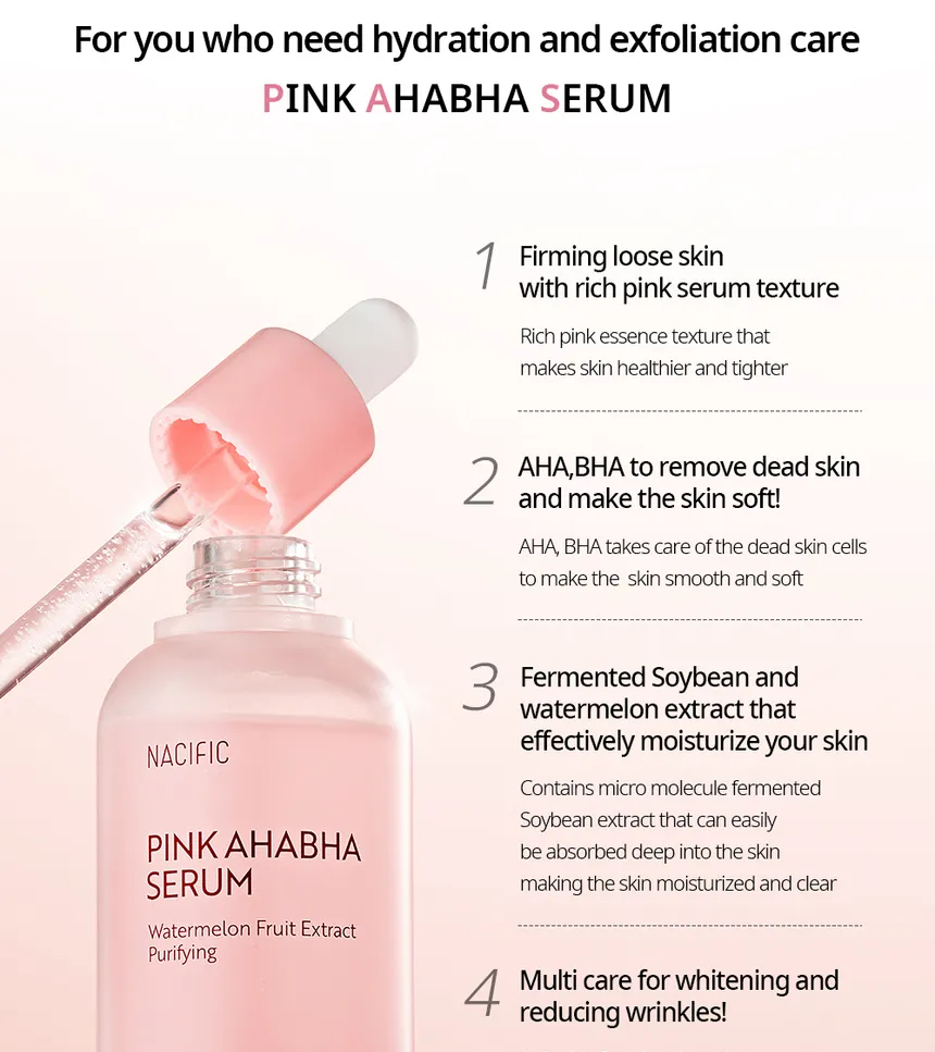 Nacific - Pink AHA BHA Serum 50ml