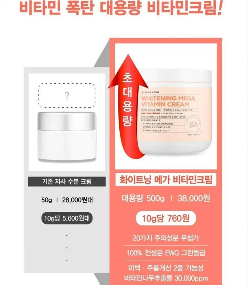 NATUREKIND - Whitening Mega Vitamin Cream 500g