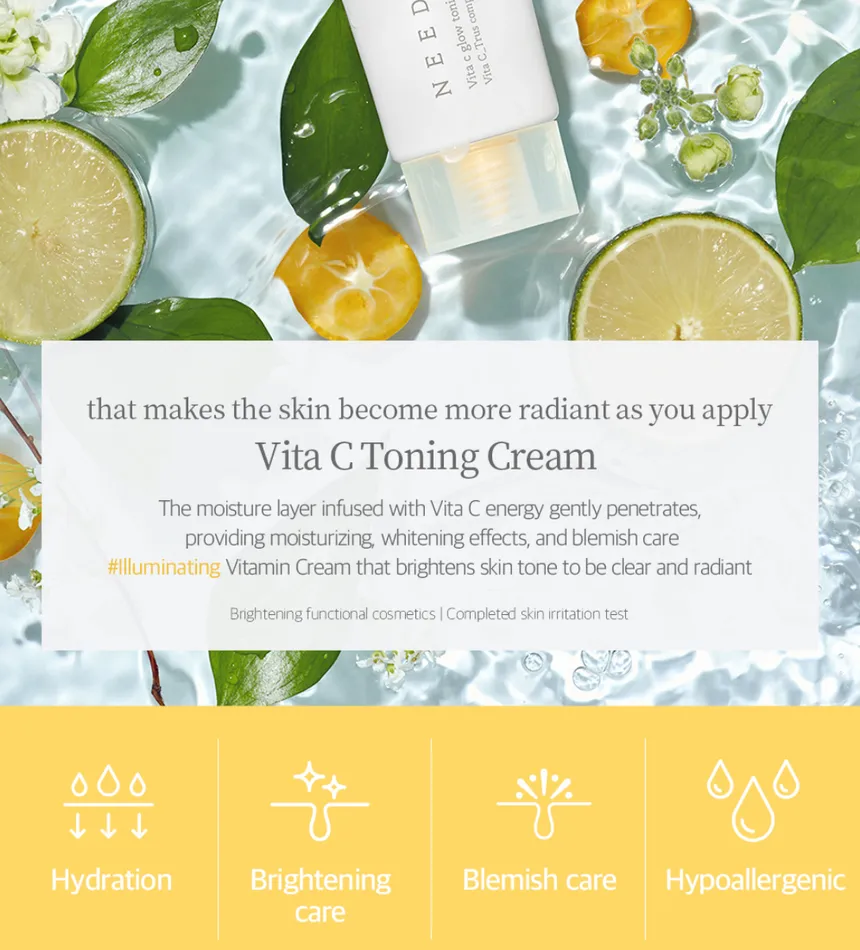 NEEDLY - Vita C Glow Toning Cream 50ml