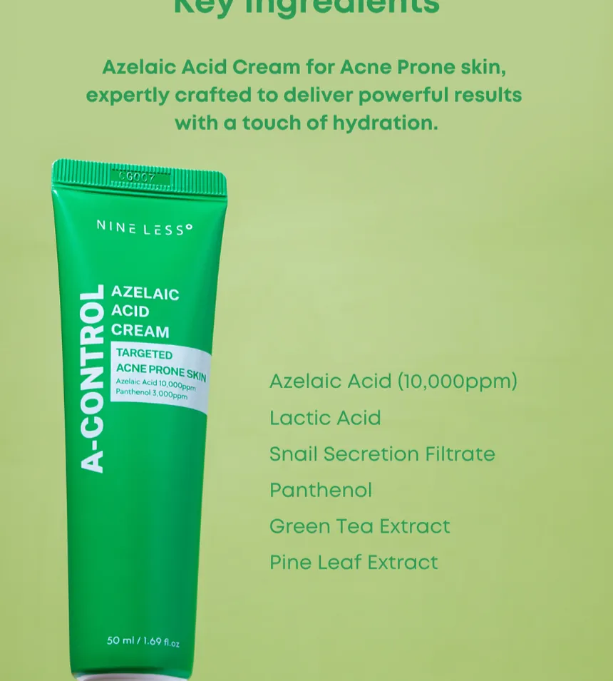 NINELESS - A-Control Azelaic Acid Cream 50ml